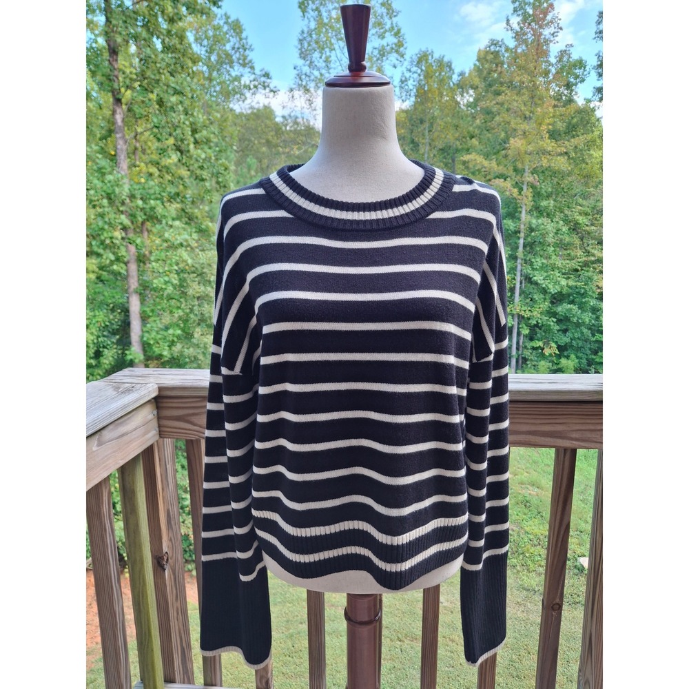 La Ligne Antoine Stripe Silk Cashmere Sweater Medium